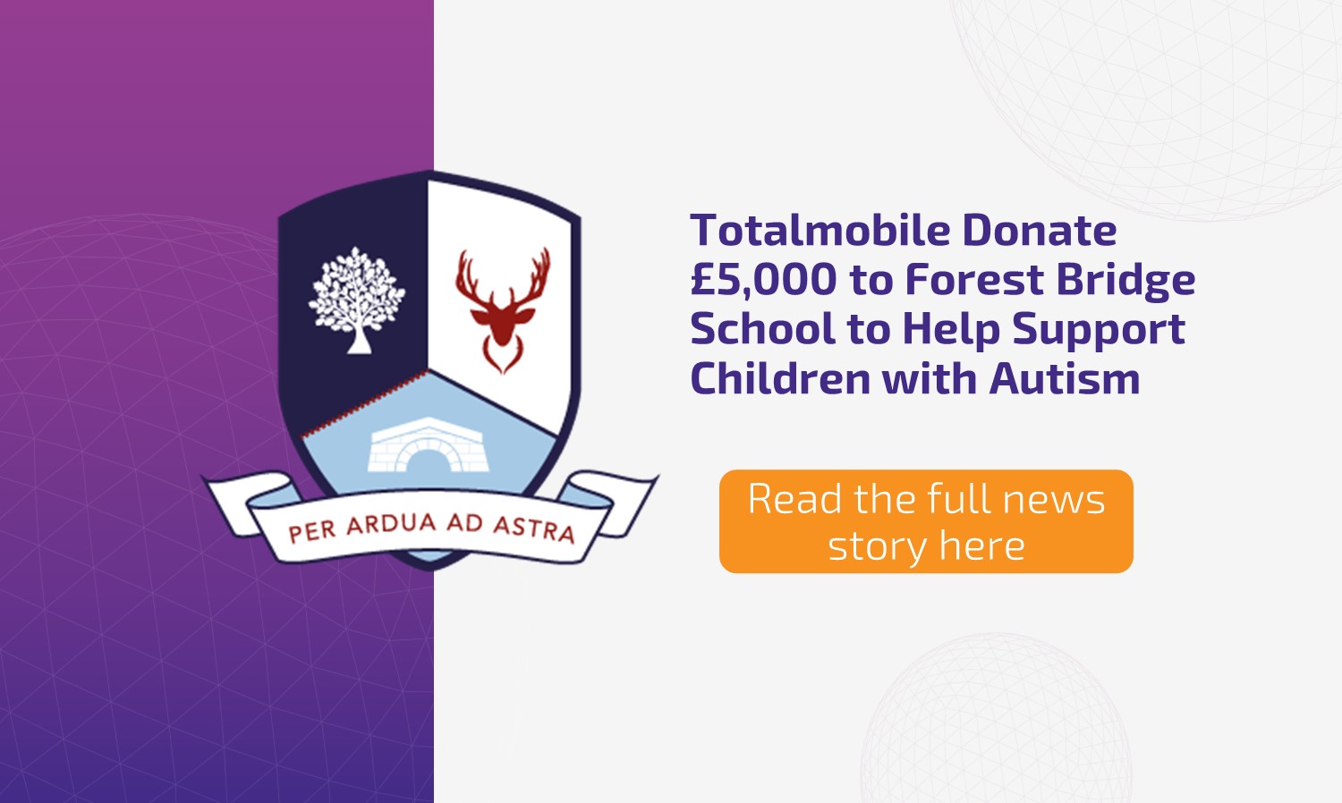 Totalmobile Donate £5,000 to Forest Bridge School to Help Support Children with Autism